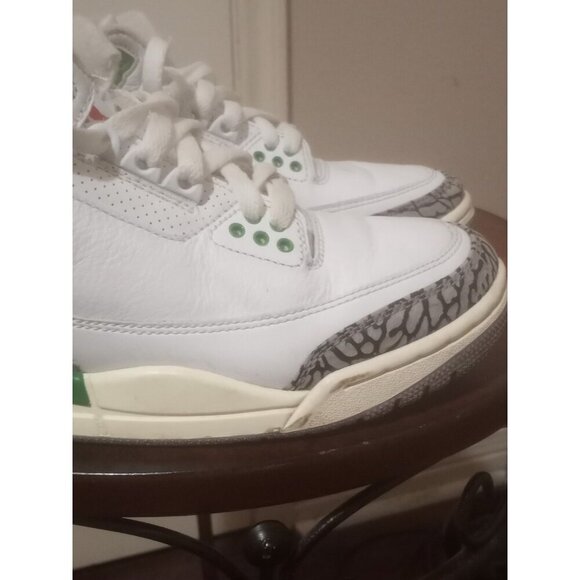 Air Jordan 3 Retro Shoes Womens Size 6 White Cement Lucky Green CK9246-136 OG - Picture 4 of 13